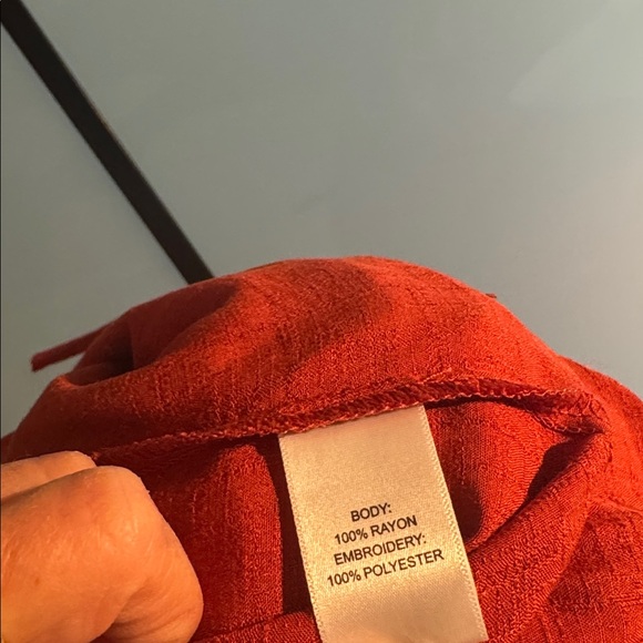 Nurture by Westbound burnt orange Embroidered Blouse - Picture 6 of 8